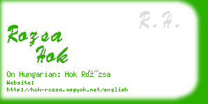 rozsa hok business card